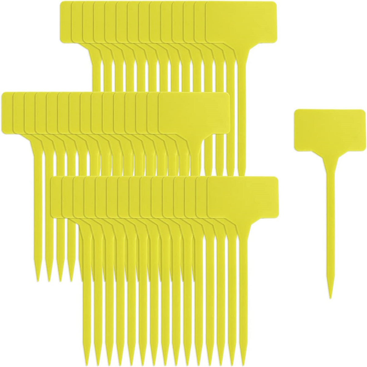 Etiquettes pour plantes - 15cm en plastique jaune