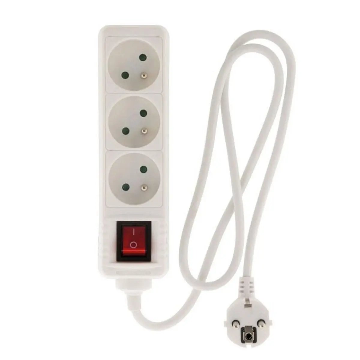 Bloc multiprise Zenitech 3 prises 16A avec interrupteur