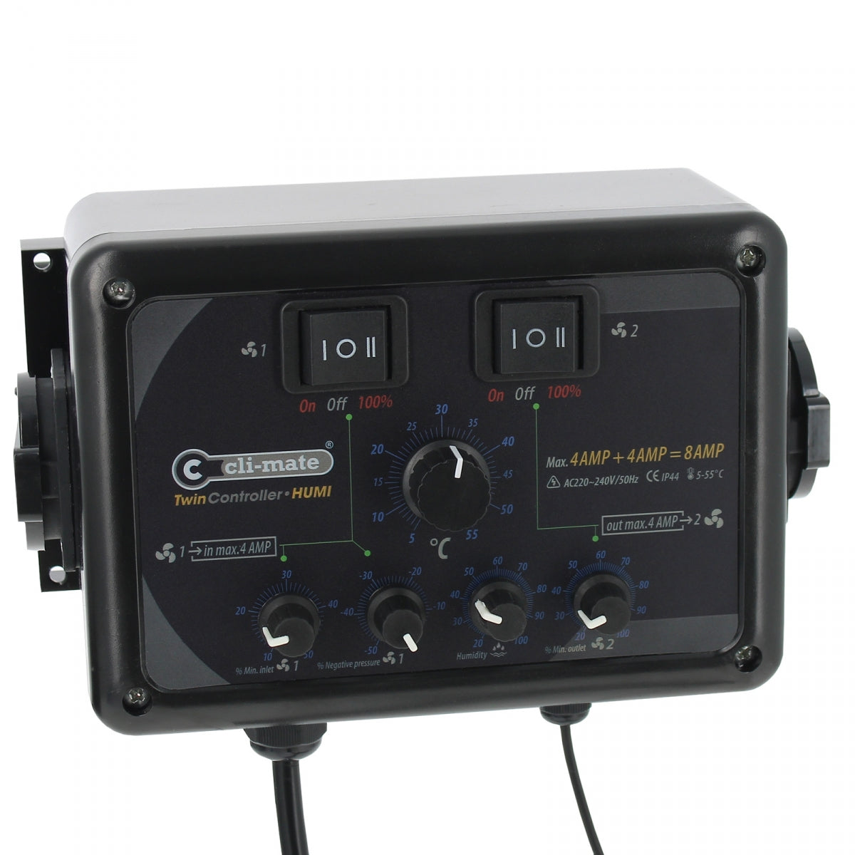 Contrôleur de température et humidité Cli-Mate 4+4amp