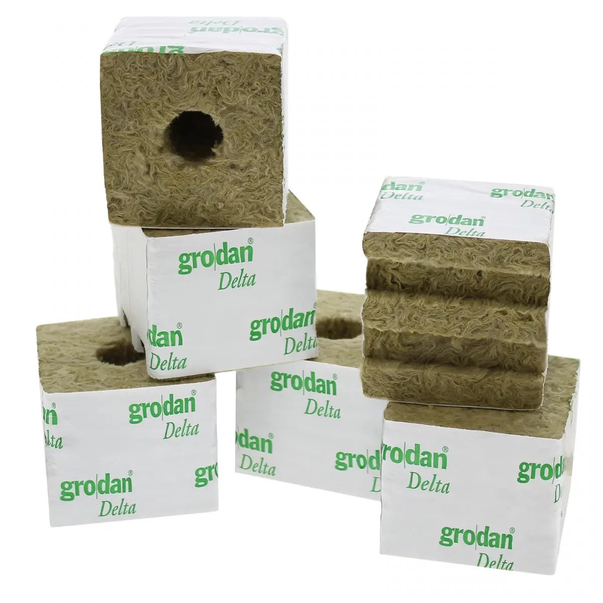 Cubes de laine de roche Grodan Delta 75mm