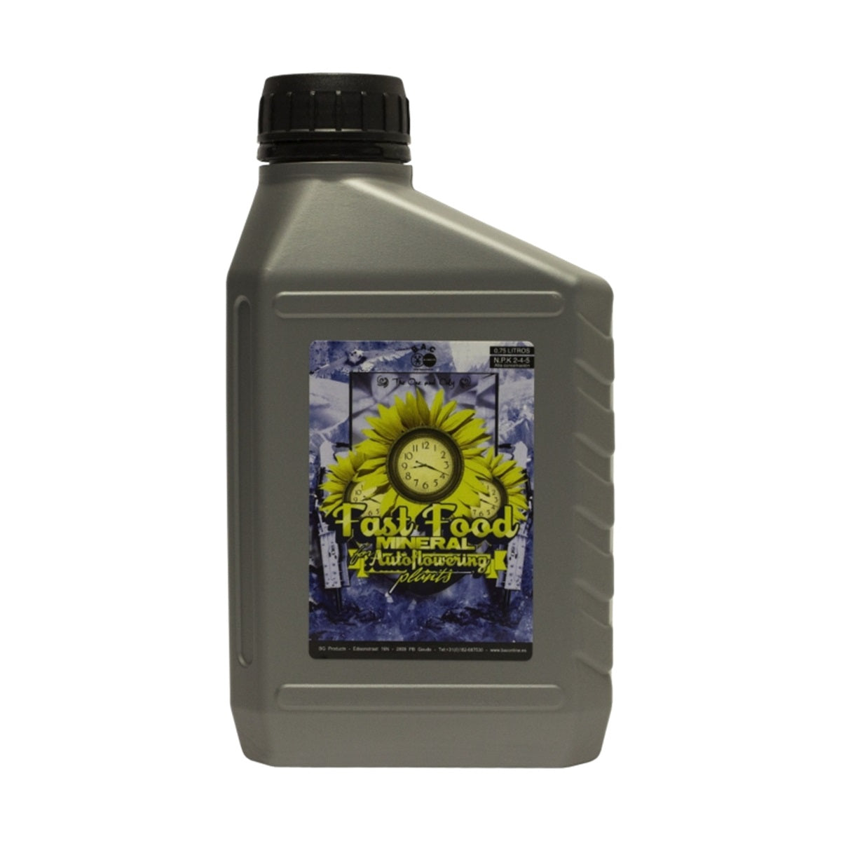 Bouteille d'engrais pour plantes autofloraison BAC Fast Food Mineral 750ml