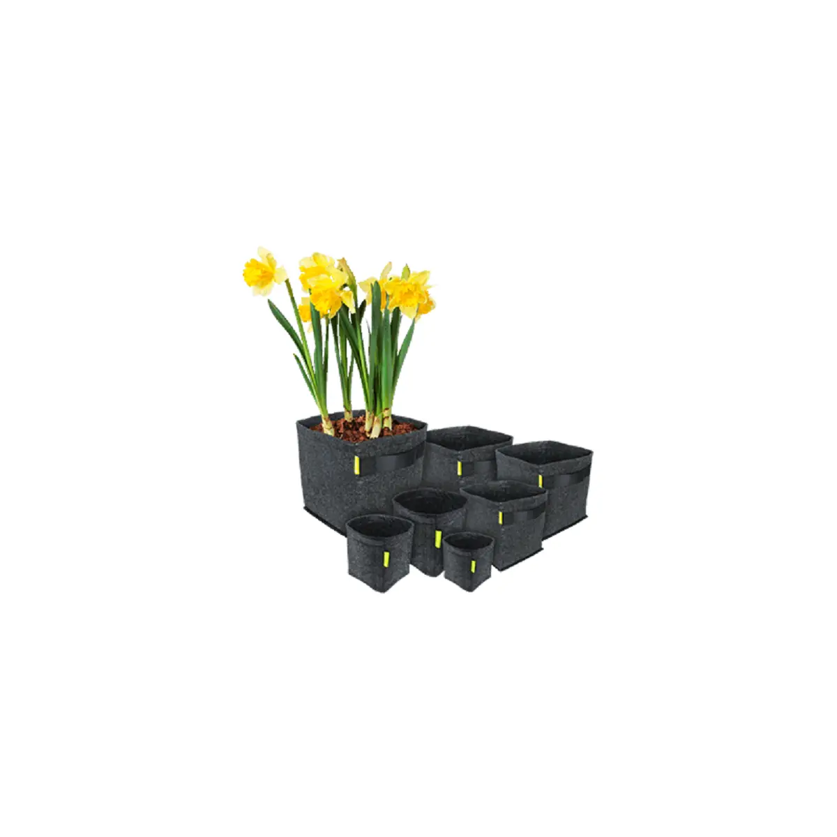 Petit pot carré en tissus géotextile Garden Highpro Propot 4 litres