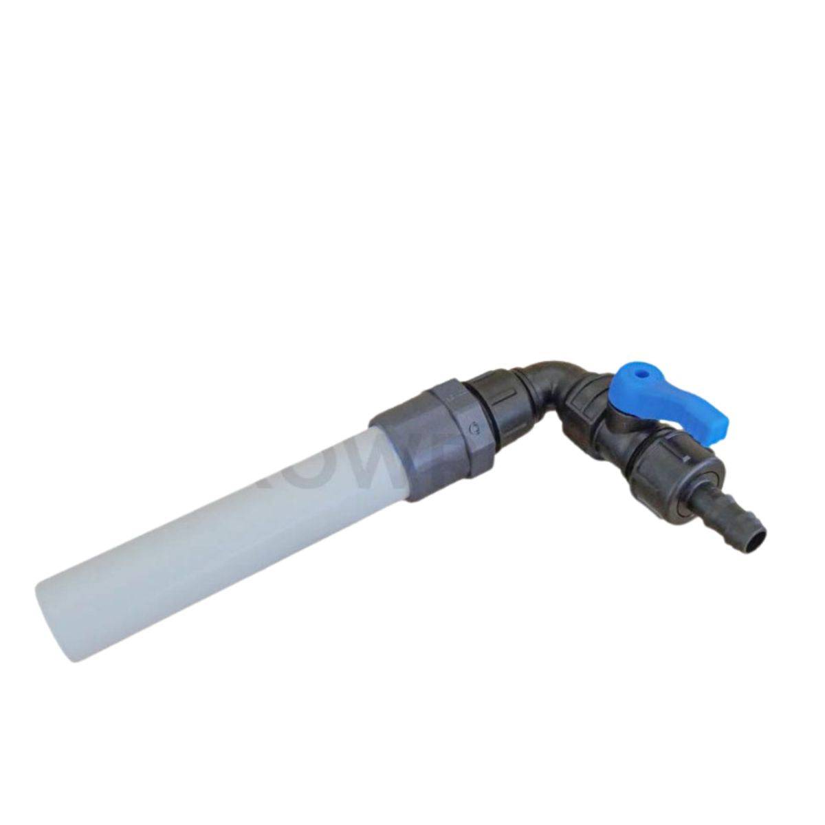 Raccord coudé avec vanne 32x16mm pour système hydroponique Growrilla