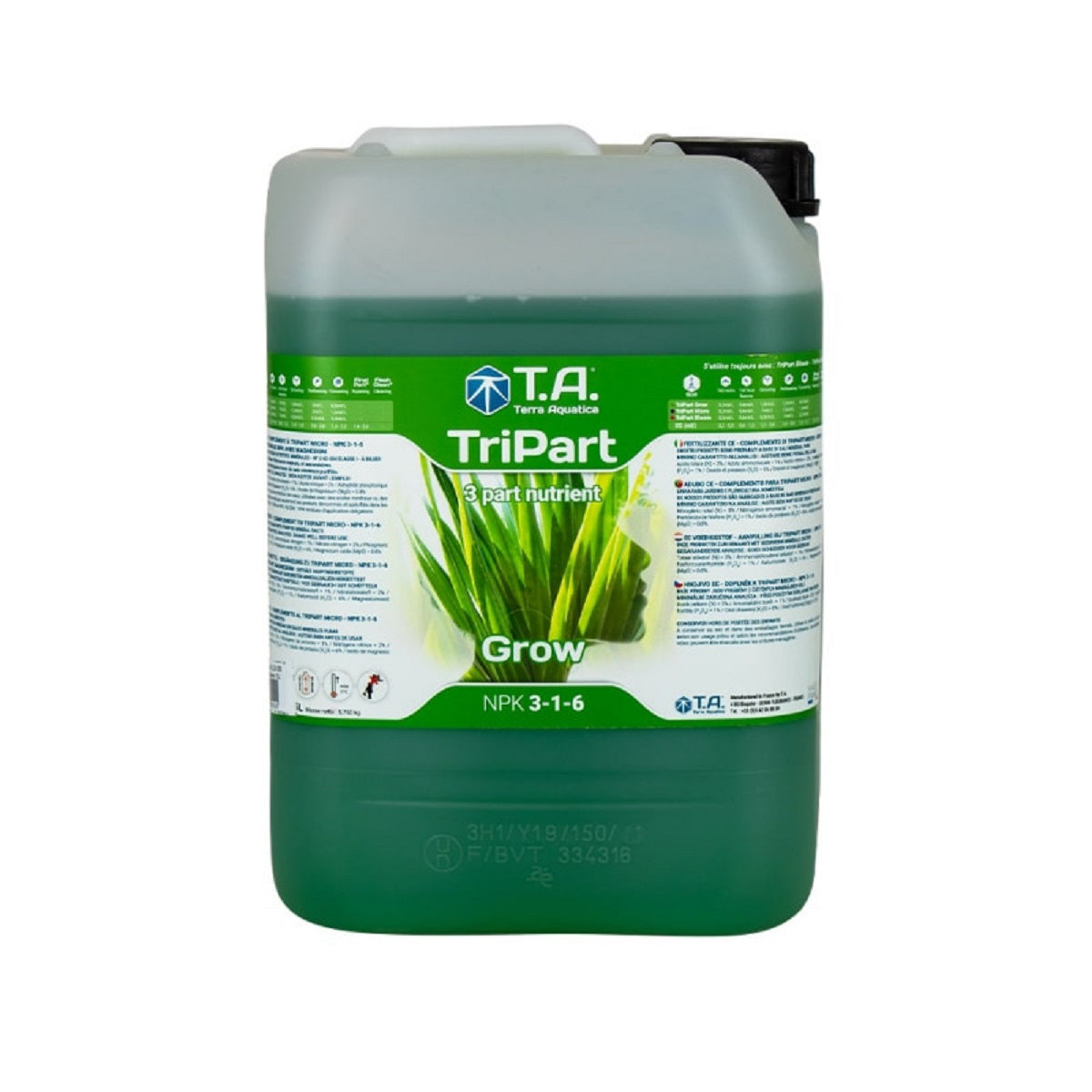 Engrais Terra Aquatica Tripart Grow 10L pour croissance
